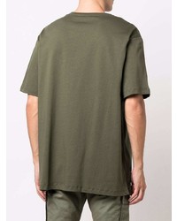 T-shirt à col rond olive Balmain