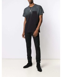 T-shirt à col rond ombre noir Amiri