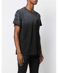 T-shirt à col rond ombre noir Amiri