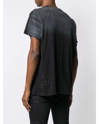 T-shirt à col rond ombre noir Amiri