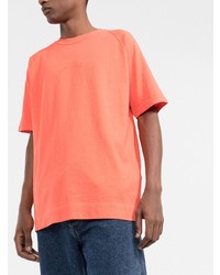 T-shirt à col rond orange Stone Island