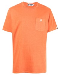 T-shirt à col rond orange A Bathing Ape