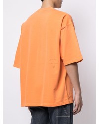 T-shirt à col rond orange AAPE BY A BATHING APE