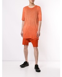 T-shirt à col rond orange Thom Krom
