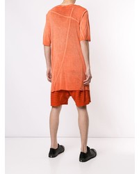 T-shirt à col rond orange Thom Krom
