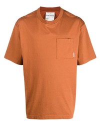 T-shirt à col rond orange Acne Studios