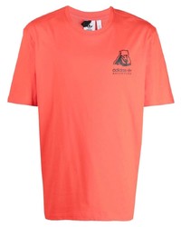 T-shirt à col rond orange adidas