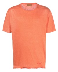 T-shirt à col rond orange Alanui