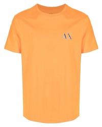 T-shirt à col rond orange Armani Exchange