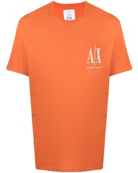 T-shirt à col rond orange Armani Exchange