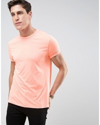 T-shirt à col rond orange Asos