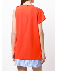 T-shirt à col rond orange Victoria Victoria Beckham