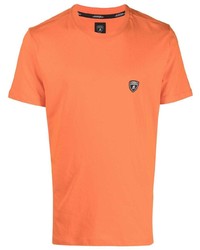 T-shirt à col rond orange Automobili Lamborghini
