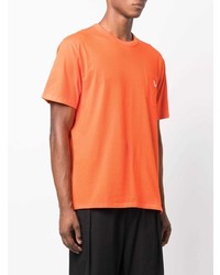 T-shirt à col rond orange MAISON KITSUNÉ