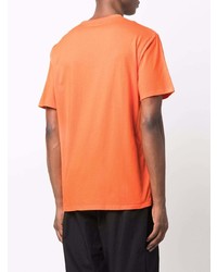 T-shirt à col rond orange MAISON KITSUNÉ