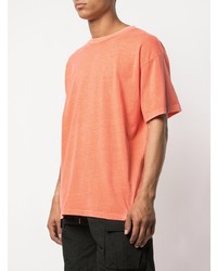 T-shirt à col rond orange John Elliott