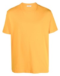 T-shirt à col rond orange Boglioli