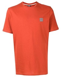 T-shirt à col rond orange BOSS