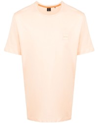 T-shirt à col rond orange BOSS