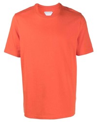 T-shirt à col rond orange Bottega Veneta