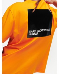 T-shirt à col rond orange KARL LAGERFELD JEANS