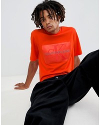 T-shirt à col rond orange Calvin Klein Jeans