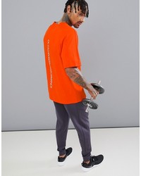 T-shirt à col rond orange Calvin Klein Performance