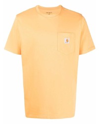 T-shirt à col rond orange Carhartt WIP