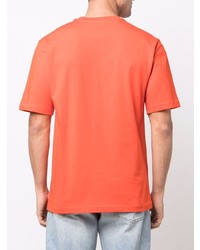 T-shirt à col rond orange Moschino