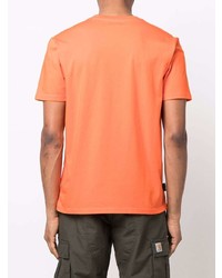 T-shirt à col rond orange Woolrich