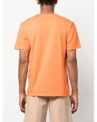 T-shirt à col rond orange MAISON KITSUNÉ