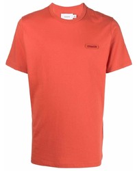 T-shirt à col rond orange Coach