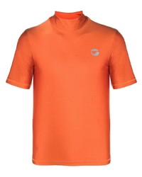 T-shirt à col rond orange Coperni