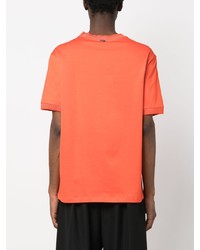 T-shirt à col rond orange Herno