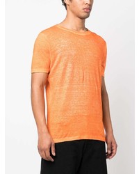 T-shirt à col rond orange Avant Toi