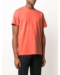 T-shirt à col rond orange A.P.C.