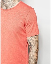 T-shirt à col rond orange Sisley