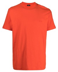 T-shirt à col rond orange Diesel