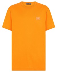 T-shirt à col rond orange Dolce & Gabbana