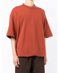 T-shirt à col rond orange Jil Sander