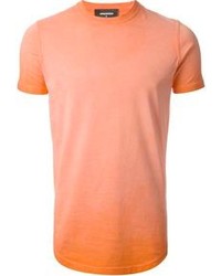 T-shirt à col rond orange DSquared