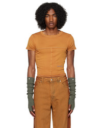 T-shirt à col rond orange Eckhaus Latta