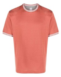 T-shirt à col rond orange Eleventy