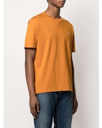 T-shirt à col rond orange Ermenegildo Zegna