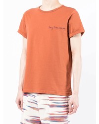 T-shirt à col rond orange Maison Labiche