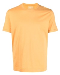 T-shirt à col rond orange Fedeli