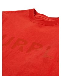 T-shirt à col rond orange purple brand