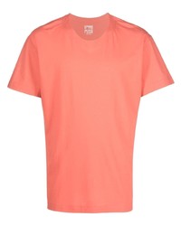 T-shirt à col rond orange Homme Plissé Issey Miyake