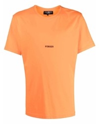 T-shirt à col rond orange Hydrogen