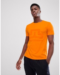 T-shirt à col rond orange J. Lindeberg